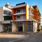 Modern house under construction in Goa for NRI clients with turnkey construction services